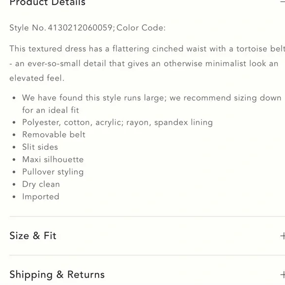 Anthropologie Cream Midi Dress - Picture 3 of 8